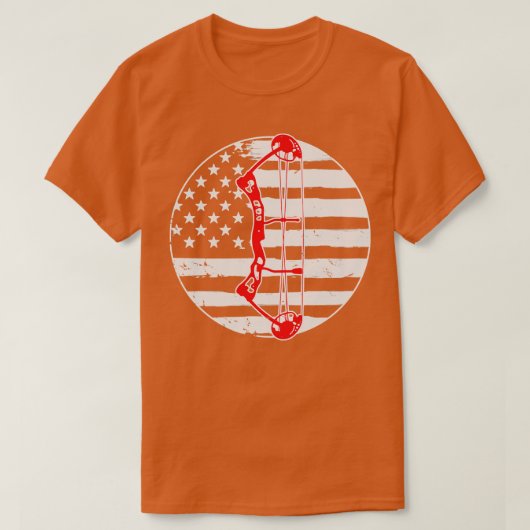 Boogschieten Archer USA Vlag Bow T-shirt (Design voorkant)
