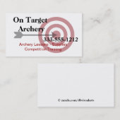 Boogschieten benodigdheden en lessen Visitekaartje (Voorkant / Achterkant)