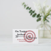 Boogschieten benodigdheden en lessen Visitekaartje (Staand voorkant)