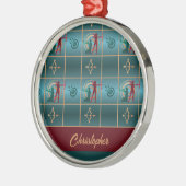 Boogschieten Boog en Pijl - Groen Patroon Metalen Ornament (Links)