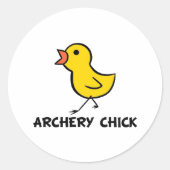 Boogschieten Chick Sticker (Voorkant)