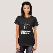 Boogschieten Coach Vlag Speler Team Instructor T-shirt (Voorkant volledig)