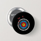 Boogschieten Doel - Archer Bowman Bow Hunting Bowh Ronde Button 5,7 Cm (Voorkant /achterkant)
