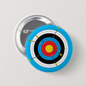 Boogschieten Doel en Pijlen Ronde Button 5,7 Cm (Voorkant /achterkant)