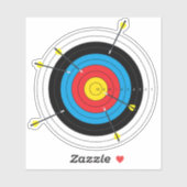 Boogschieten Doel en Pijlen Sticker (Vel)