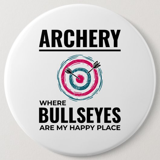 Boogschieten Doelen Archer Bow Arrows Bullseye Ronde Button 6,0 Cm (Voorkant)