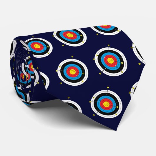 Boogschieten doelen en pijlen Patterned Stropdas (Opgerold)