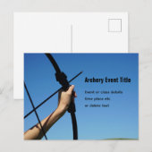 Boogschieten Foto voor Event of Class toevoegen jo Briefkaart (Voorkant / Achterkant)