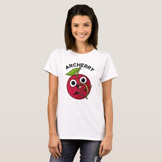 Boogschieten Grappig Fruit Boogschieten Pun T-shirt (Voorkant volledig)
