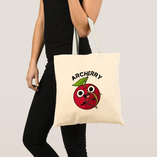 Boogschieten Grappig Fruit Boogschieten Pun Tote Bag (Voorkant (product))