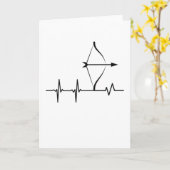 Boogschieten Hartslag Bow and Arrow Pulse Archer Kaart (Gele Bloem)