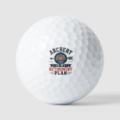 Boogschieten Is Mijn Pensioenplan Boogschutter Golfballen (Voorkant)