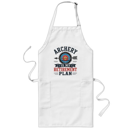 Boogschieten Is Mijn Pensioenplan Boogschutter Lang Schort (Voorkant)