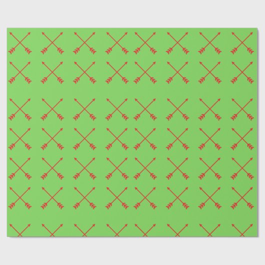 Boogschieten Kerst Wrapping Paper Cadeaupapier (Vlak)