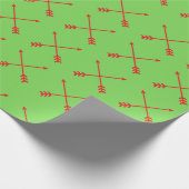 Boogschieten Kerst Wrapping Paper Cadeaupapier (Hoek)