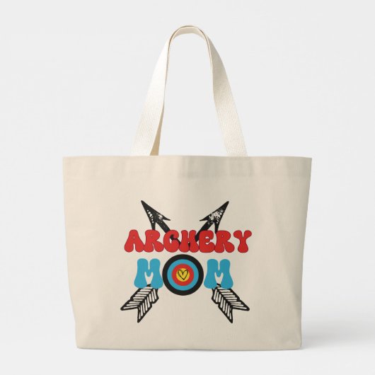 Boogschieten Mam Grote Canvas tas (Achterkant)
