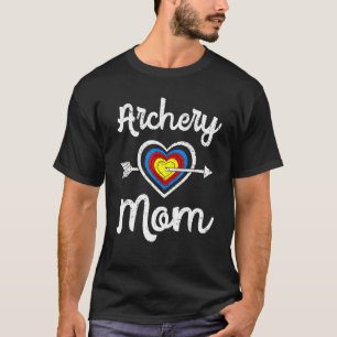  boogschieten mam Heart Proud Parent Bow Arrow F T-shirt