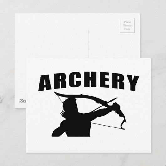 Boogschieten - Mannelijk Briefkaart (Voorkant / Achterkant)