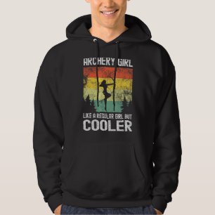 Boogschieten Meisje Boog En Pijl Jong Archer Retro Hoodie