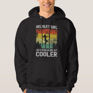 Boogschieten Meisje Boog En Pijl Jong Archer Retro Hoodie