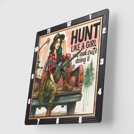 boogschieten meisje jagen vierkante klok (Hoek)