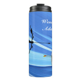 Boogschieten met boogschutter en doel Elegante ach Thermosbeker