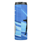 Boogschieten met boogschutter en doel Elegante ach Thermosbeker (Achterkant)