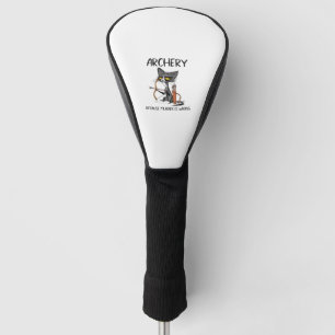 Boogschieten omdat moord fout is Grappige kattenbo Golfheadcover