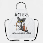 Boogschieten omdat moord fout is Grappige kattenbo Schort (Voorkant)