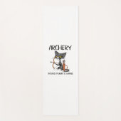 Boogschieten omdat moord fout is Grappige kattenbo Yogamat (Voorkant)