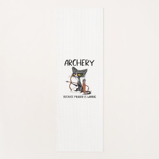 Boogschieten omdat moord fout is Grappige kattenbo Yogamat (Voorkant)