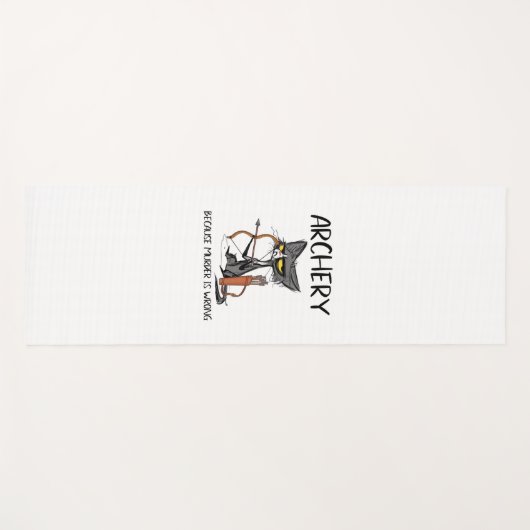 Boogschieten omdat moord fout is Grappige kattenbo Yogamat (Voorkant (horizontaal))