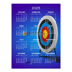 Boogschieten Ontwerp 2025 Kalender Perfect Poster