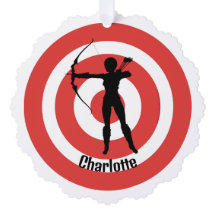 Boogschieten Ontwerp Papier Ornament Kaart Label