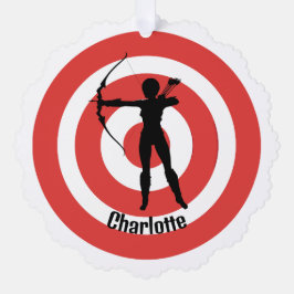 Boogschieten Ontwerp Papier Ornament Kaart Label