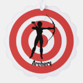 Boogschieten Ontwerp Papier Ornament Kaart Label (Achterkant)