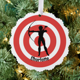 Boogschieten Ontwerp Papier Ornament Kaart Label