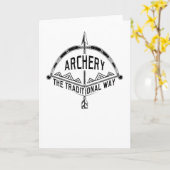 Boogschieten op de traditionele manier pijl en boo kaart (Gele Bloem)