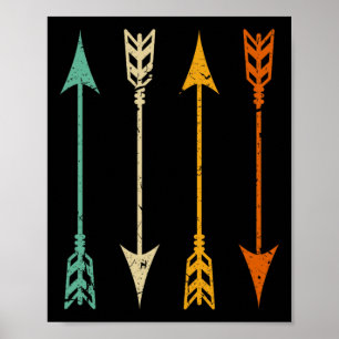  boogschieten pijlen voor boog jacht retro poster