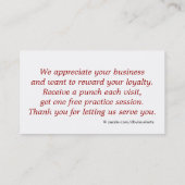 Boogschieten Range - Customer Loyalty Punch Kaart (Achterkant)