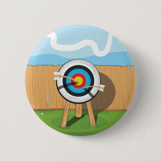 Boogschieten Ronde Button 5,7 Cm (Voorkant)