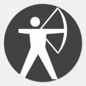 Boogschieten Symbool Stickers (Voorkant)