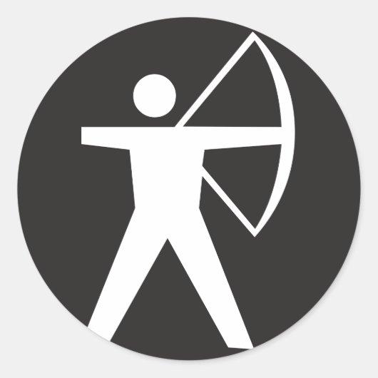 Boogschieten Symbool Stickers (Voorkant)