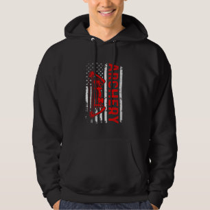 Boogschieten USA Amerikaanse Vlag Grappig Boogschi Hoodie
