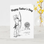 Boogschieten Vaderdag Kaart (Gele Bloem)