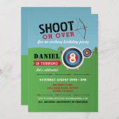 Boogschieten Verjaardag Uitnodiging Boog Pijlen Do (Voorkant / Achterkant)