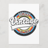 Boogschieten vintage all star logo briefkaart (Voorkant)