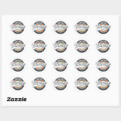 Boogschieten vintage all star logo ronde sticker (Vel)