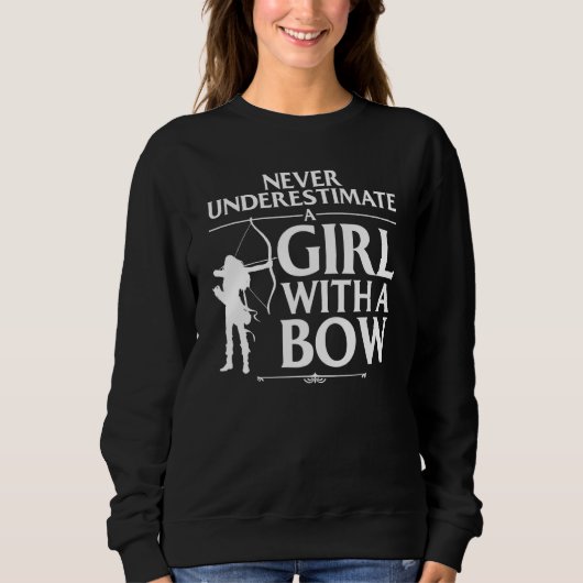 Boogschieten voor meisjes Vrouwen Bowhunter Boogsc Trui (Voorkant)
