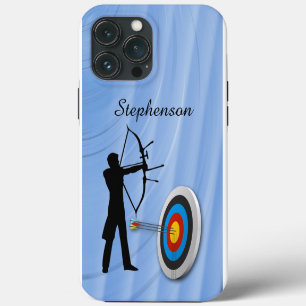 Boogschietsport boogschutter en doel Personaliseer iPhone 13 Pro Max Hoesje